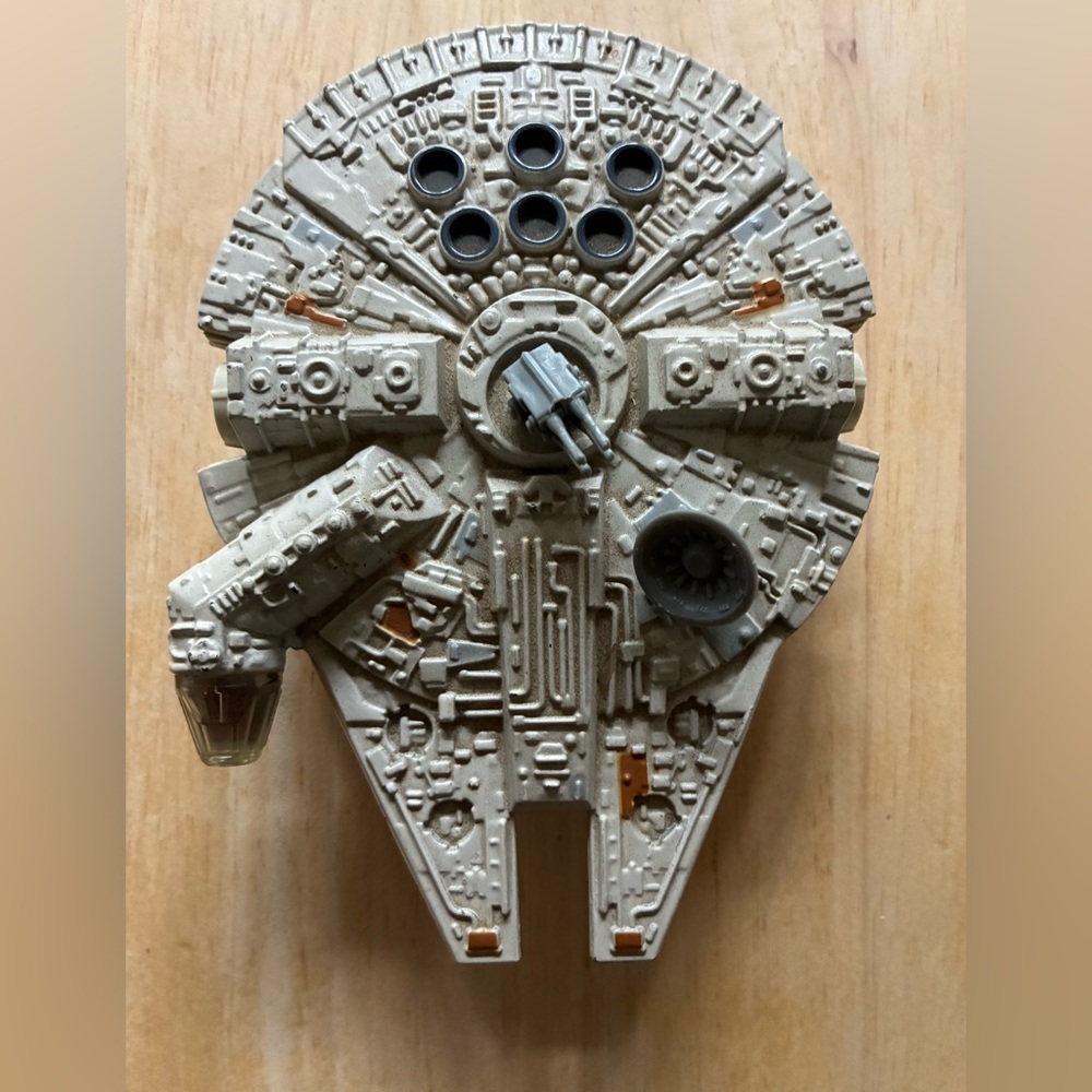 Vintage 1979 Star Wars Kenner Die-Cast Millennium Falcon With Radar Dish & Gun